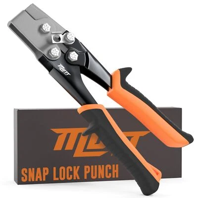 AMERICAN MUTT TOOLS Snap Lock Punch – Gutter End Cap Crimper Tool – Snap Lock Tool for Sheet Metal,