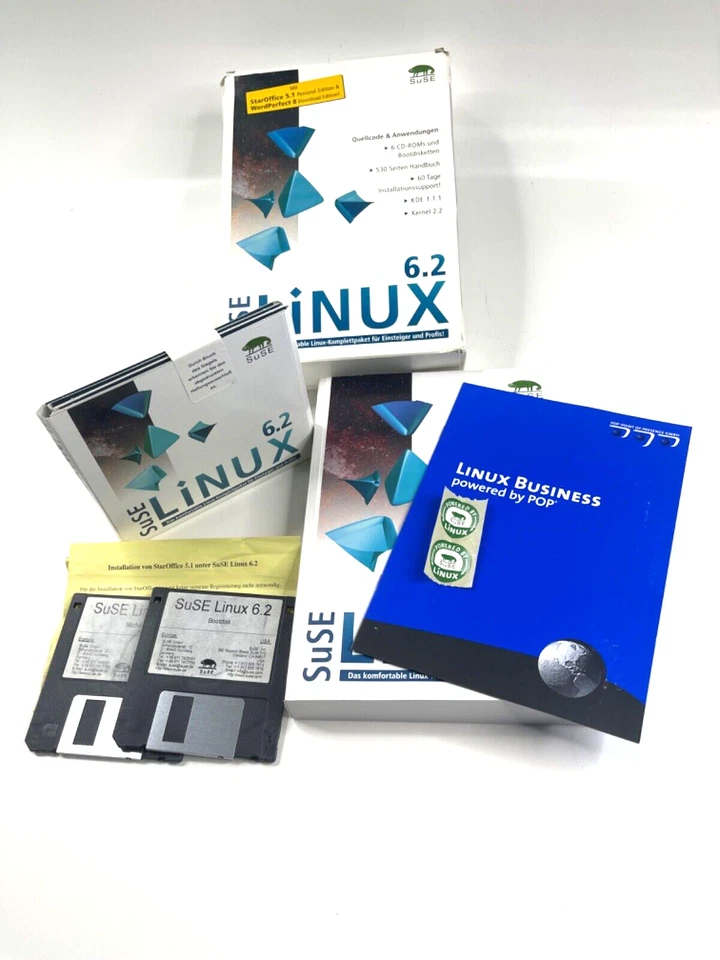 SuSE Linux 6.2 Komplettpaket für Einsteiger und Profis Box - Bild 4 von 4