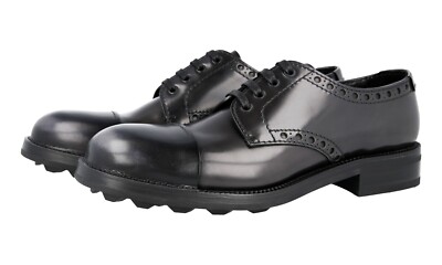 PRADA Rubber Cap toe Runway shoe PRADA RUNWAY Cap Toe WELT SEWN Bulky Sole Dress Shoes 2EG201  main image 2