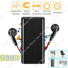 240 Hr Spy Mini MP3 Digital Voice Activated Recorder 16GB Audio Recording Device
