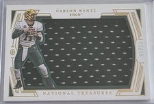CARSON WENTZ 2020 National Treasures Collegiate Jumbo Jersey Patch Gold /10