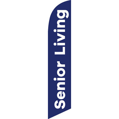 Senoir Livinig 3 ft X 11 1/2 ft Swooper Flag