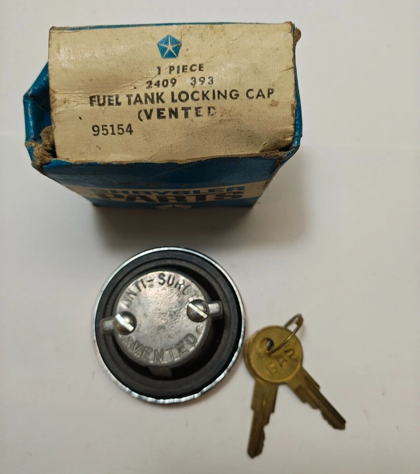 1964-1969 Dodge Chrysler 300 Newport acessório bloqueio tampa de combustível gasolina 2409393 NOS. - Imagem 4 de 4