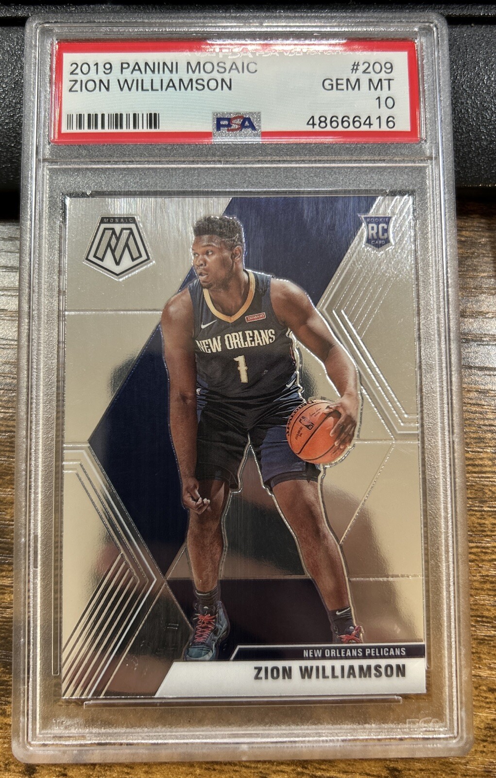 Zion Williamson 2019 Panini Mosaic Rookie #209 NBA Pelicans PSA 10