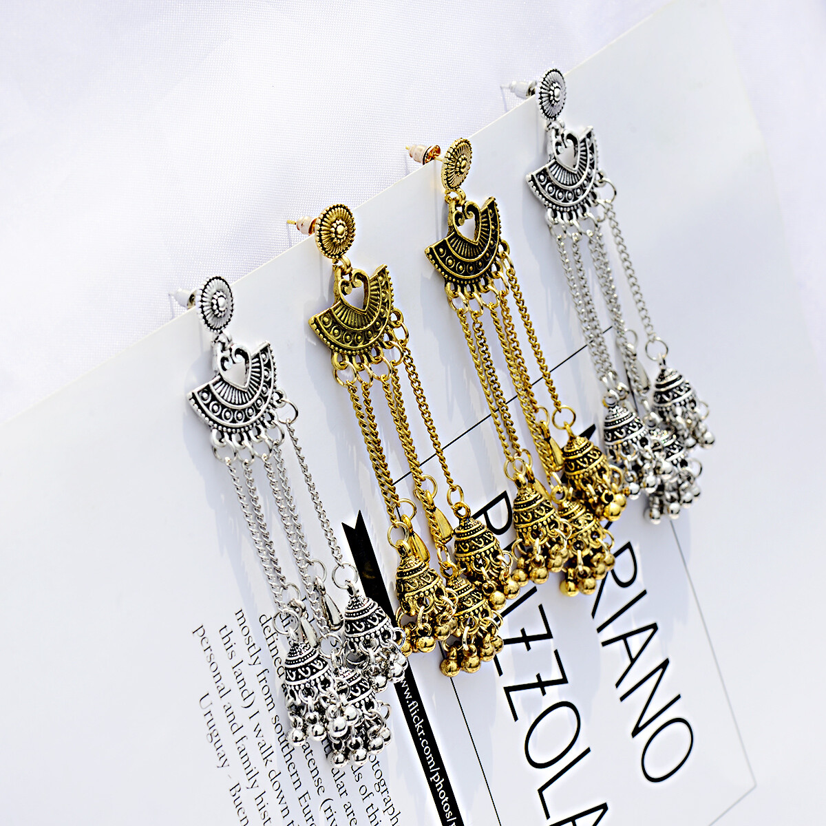 Vintage Turquoise Jhumka Jhumki Earrings Bohemian Italy