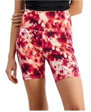 Id Ideology Women's 2X Compression Side Pockets Pink Shock 7" Bike Shorts