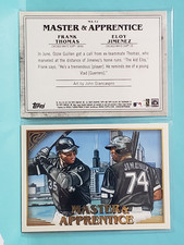 2019 Topps Gallery #MA-TJ Frank Thomas / Eloy Jimenez Chicago White Sox