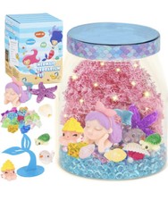 Mermaid Toy,Light Up Mermaid Terrarium Kit for Kids,AM8