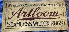 1960s brass • WILTON • carpet shag rug sign artloom salesman