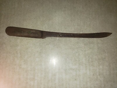 Vintage 16.25'' Long Blade Knife,Wood Handle,No Brand,Rough Shape,Salvaged Find