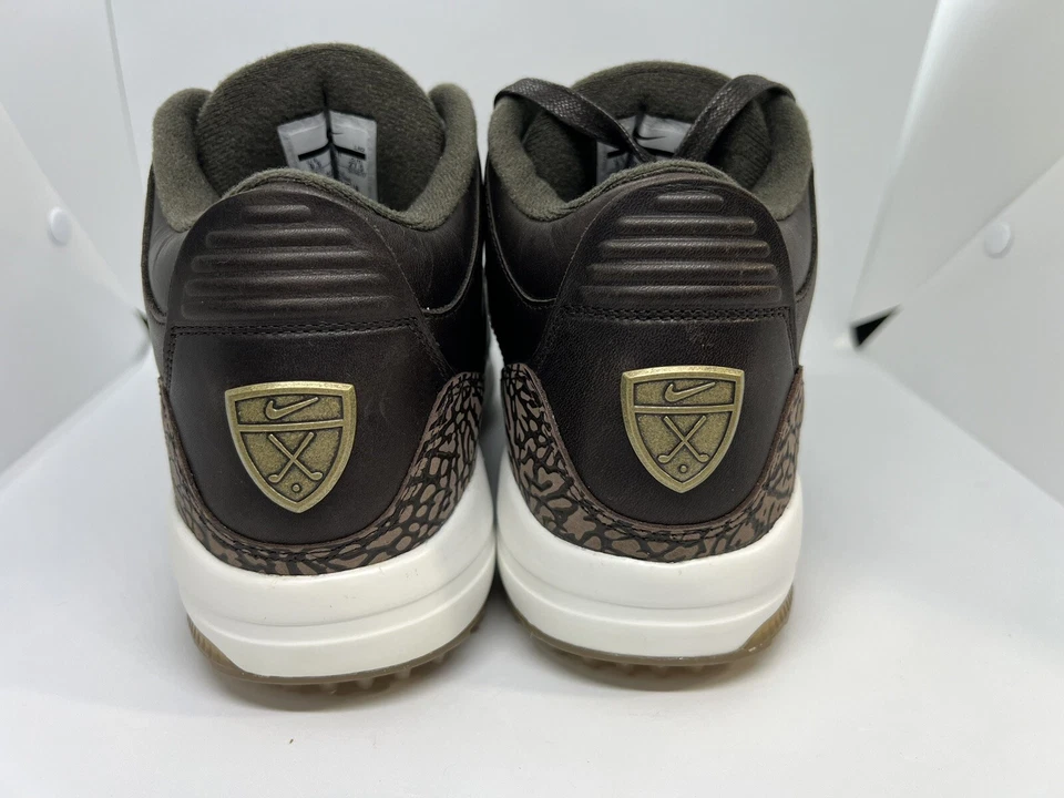 Nike HOMBRE JORDAN 3 RETRO Golf Premium Marrón TALLA 9.5 Nuevo Sin Caja Lanzamiento 2018 Foto 4 de 4