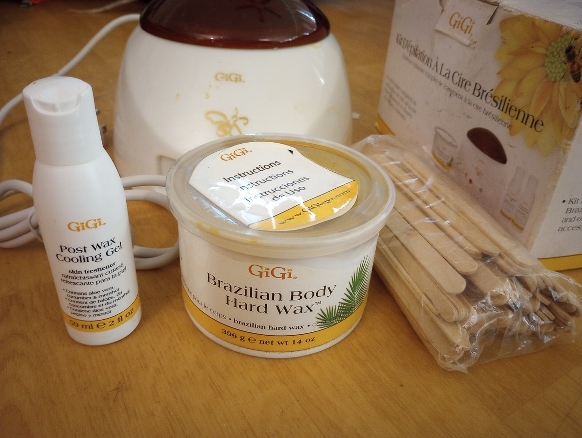 Gigi Brazilian Waxing Kit 14 Oz w/Wax Warmer, Brazilian Hard 
