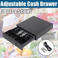 Heavy Duty 5 Bills 5 Coins Tray Manual Cash Drawer Cash Register POS Till