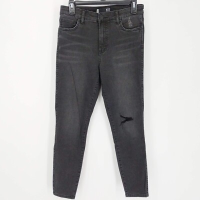 Kut From The Kloth Conie Fab AB High Rise Ankle Skinny Jeans Gray Women's Size 4