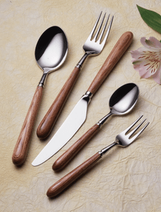 Arasawa Flatware Set Stainless Cutlery Wooden Handle Alsace Made In Image Is Loading Arasawa Flatware Set Stainless Cutlery Wooden Handle Alsace