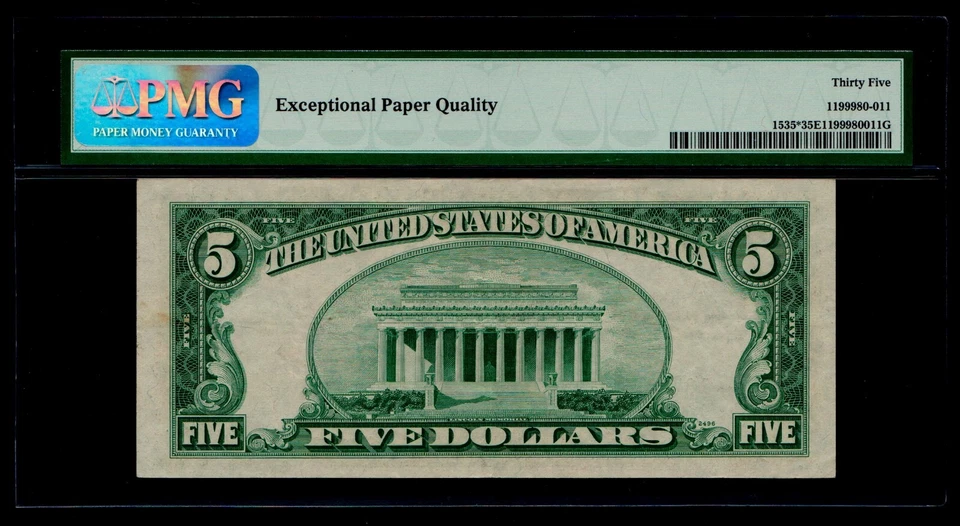 STAR 1953-C $5 Legal Tender Note PMG VF35 - Image 2 of 2