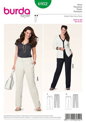 Burda Style Schnittmuster - Hose - Businesshose - Gummizug - Nr. 6952