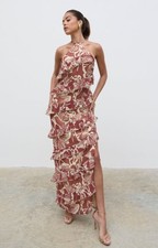 Pretty Lavish Womens Brown Maxi Dress