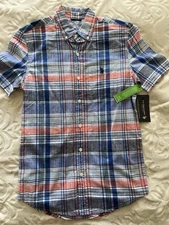 New U.S. Polo Assn. Men's Short Sleeve Button Up Woven Shirt Size Small