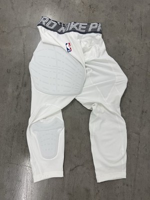 Nike Pro NBA Hyperstrong 3/4 Padded Basketball Tights White 881963-100 Size L