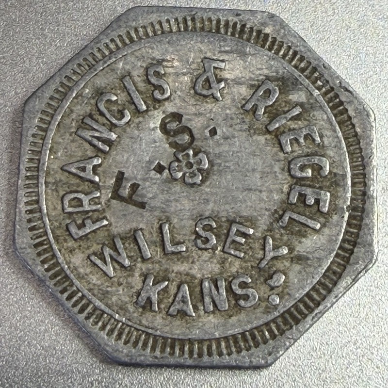 Kansas, Wilsey Francis & Reigel Store Aluminum 10¢ Token 145978