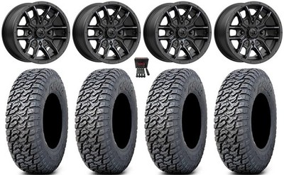 MSA Fang 15'' Wheels Black 33'' Daemon Tires Textron Wildcat XX