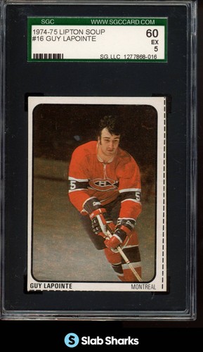 1974 LIPTON SOUP #14 GUY LAPOINTE SGC 5
