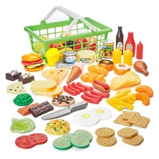 Kid Connection Play Food Set, 100 Pieces.