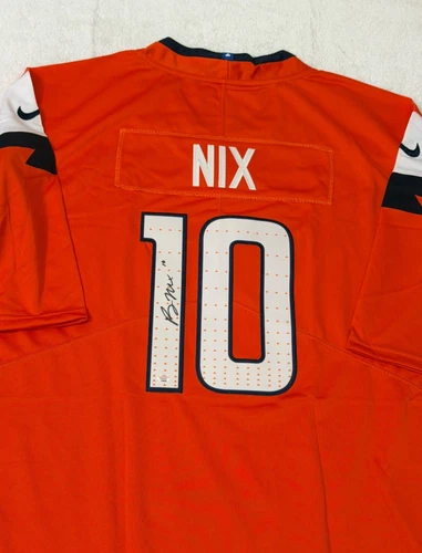 Bo Nix Signed Denver Broncos NFL Football Jersey with COA