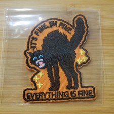 ITS FINE IM FINE iron-on or sew on SARCASTIC MEME PATCH