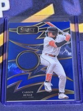 2025 Select Baseball Carson Benge Sparks Relic Blue Prizm Swatches /49