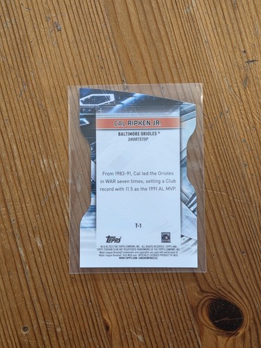 Cal Ripken Jr. 2023 Topps Stadium Club Triumvirates Chrome Die-Cut Card #T-1 - Picture 2 of 2