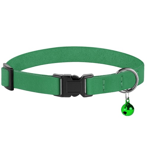 Breakaway Cat Collar Leather Soft Adjustable Pet Kitten Collars with Bell Pin... - Picture 7 of 9