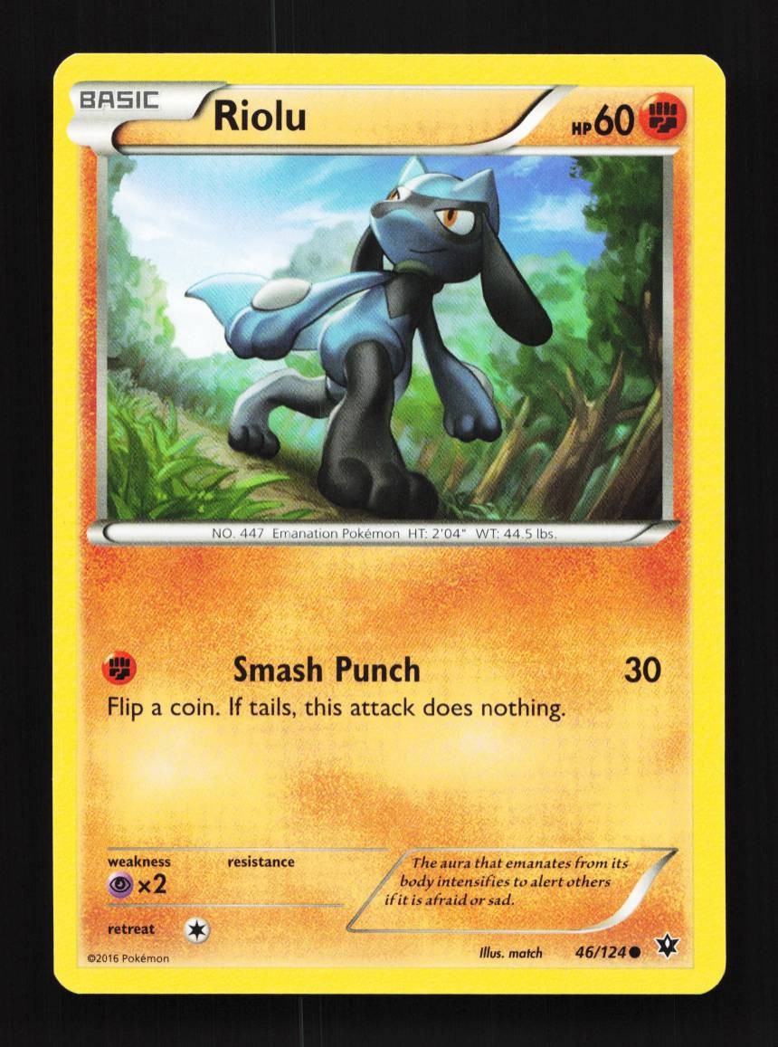 Riolu 46/124 LP Fates Collide English Pokemon Card TCG