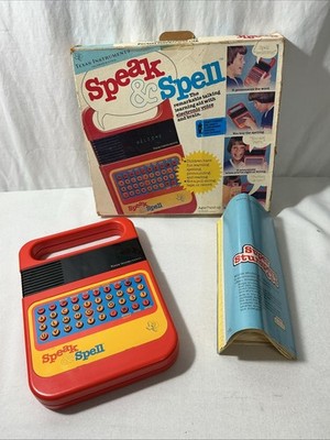 Vintage Speak & Spell with Super Stumpers Plug-In Word Module in Box - Tested