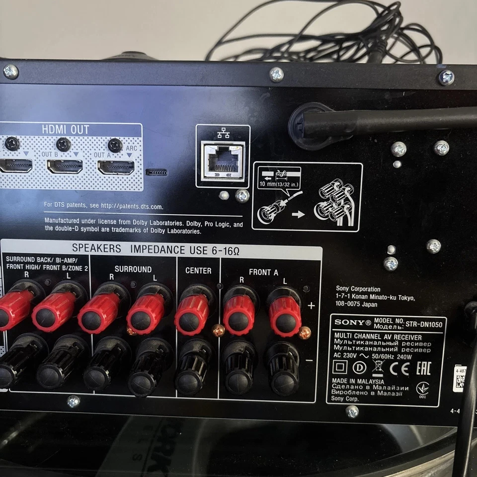 Sony STR-DN1050 7.2 Channel 165 Watt Receiver - Image 4 of 4