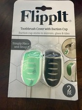Flippit  Toothbrush Cover With Suction Cup  New / Sealed two in a pack