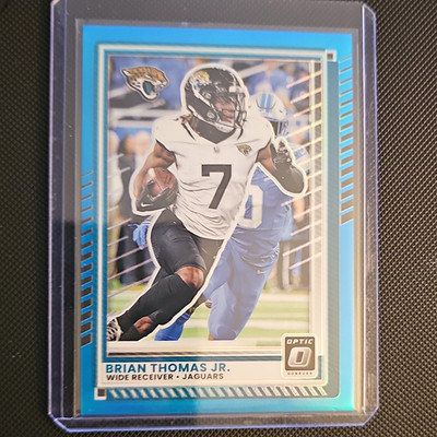 Panini 2025 Donruss Optic Neon Blue Prizm Brian Thomas Jr. Jaguars #4 /399