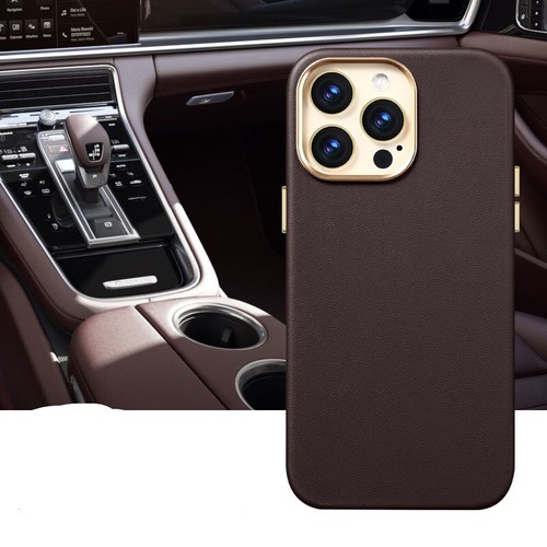 Italian Leather For iPhone Cases For 14 15 Pro,Promax Anti Dust Edges Protection - Picture 2 of 7