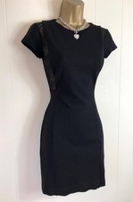 ZARA STUNNING BLACK LACE DETAIL SHORT SLEEVE DRESS SIZE XS