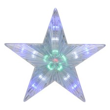 Kurt Adler 74" Clear Lighted Contemporary Tree Topper Star - Multi-Color Lights