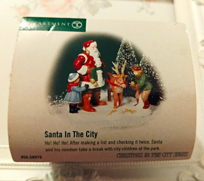 Department 56 Santa In The City 58979 Christmas In The City Retired Boxed 2001