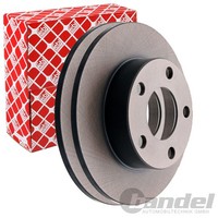 2X febi Bremsscheiben Ø245Mm Hinten Passend FÜR Audi A4 VW Passat