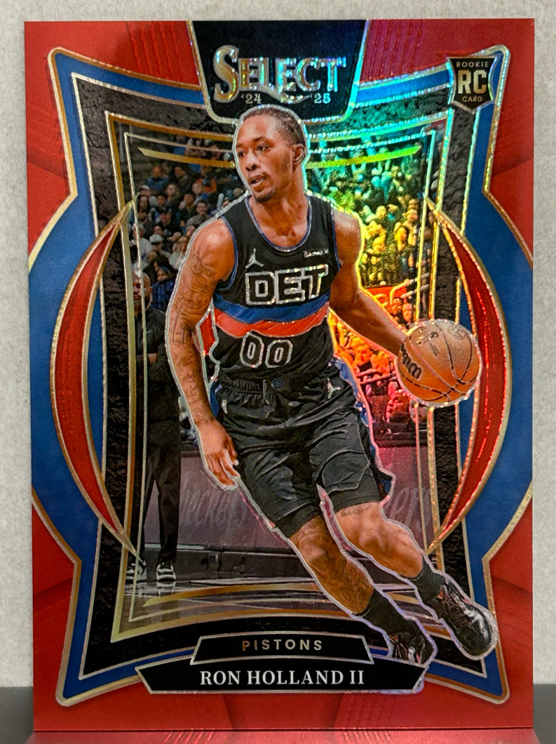 Ron Holland II 2024-25 Panini Select /199 Red Concourse RC Pistons