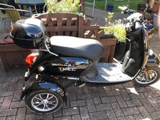VELECO ZT63 3-Wheel Mobility Scooter Black 650W 8mph Alarm Remote Mirror