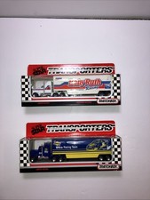  2 VINTAGE 92-93  Matchbox Super Star Transporter Sunoco  Baby Ruth Racing NEW