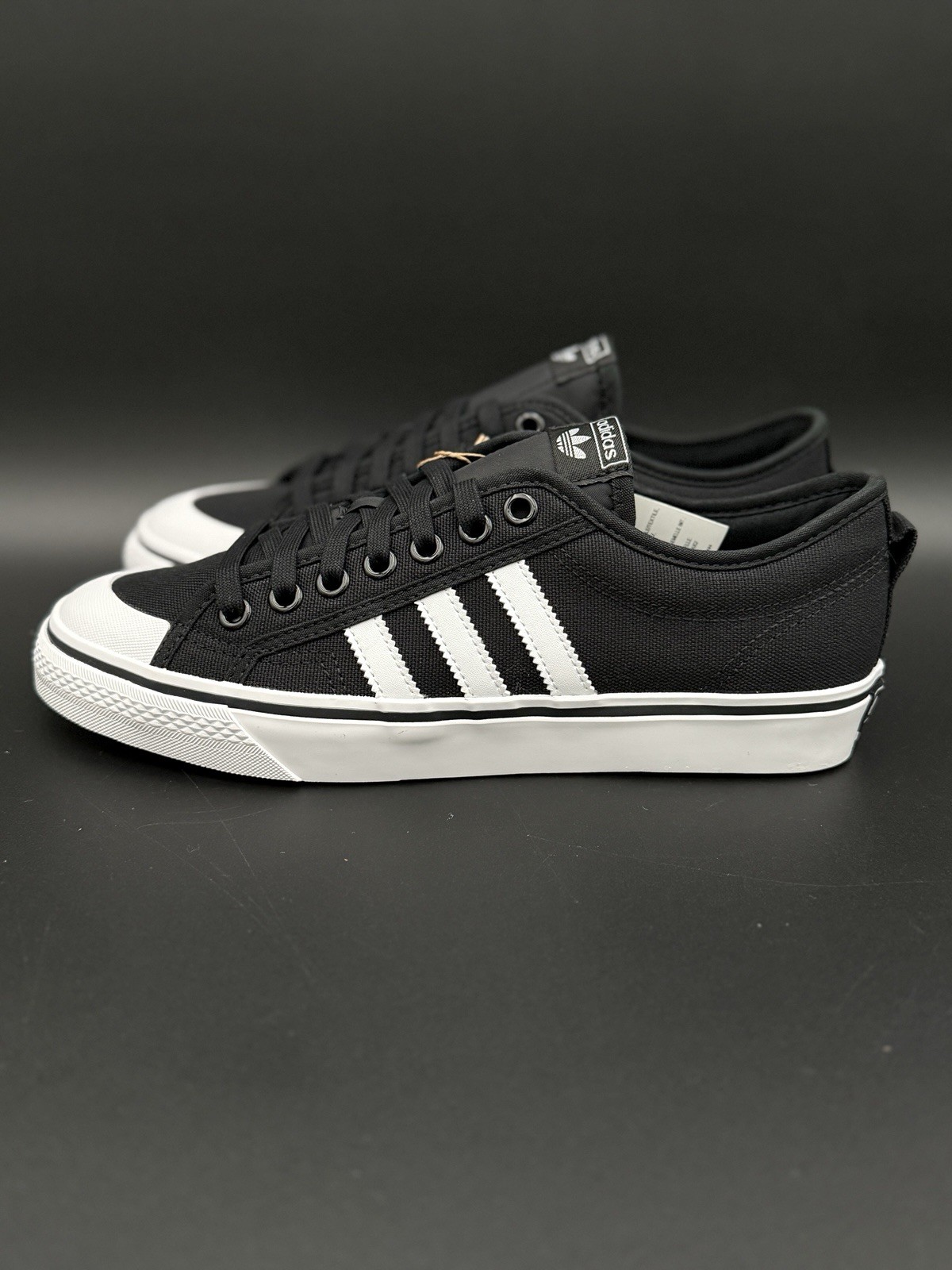 Adidas Originals Nizza Canvas Black White Casual Shoes Sneakers CQ2332 Mens Size thumbnail 3