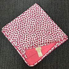 Kate Spade Baby Blanket Pink Rose Print 26x28 in Coquette Dainty