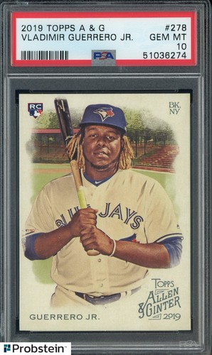 2019 Topps A & G #278 Vladimir Guerrero Jr Blue Jays RC Rookie PSA 10 GEM MINT