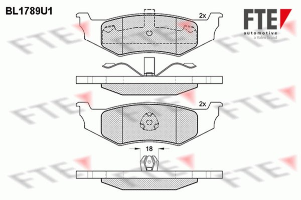 FTE Bremsbelagsatz Scheibenbremse 9010360 FüR Chrysler PT Cruiser Neon 2 Stratus-image